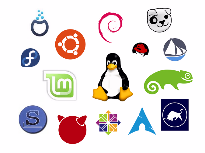 Linux distributions' logos