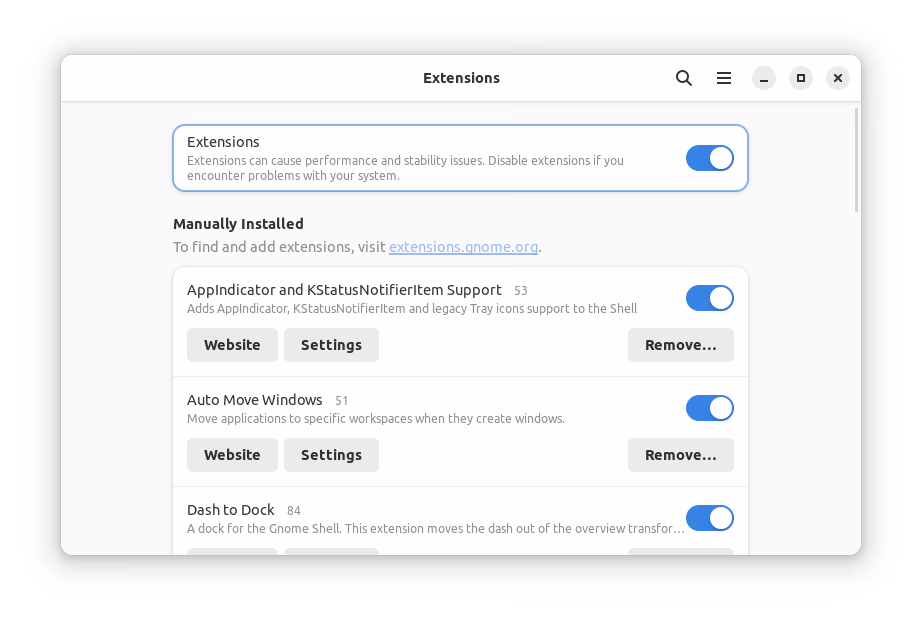 GNOME Extensions