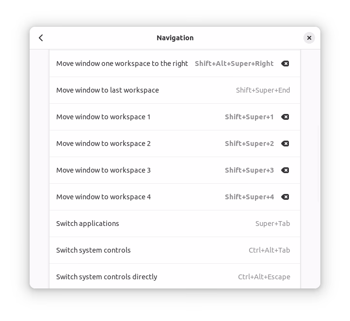 Keyboard shortcuts